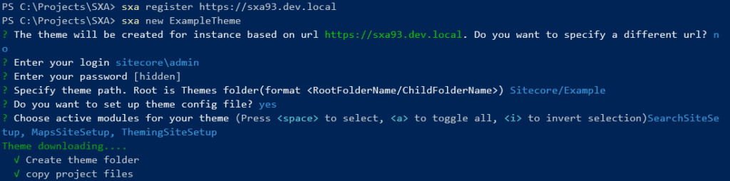 Installing the SXA CLI