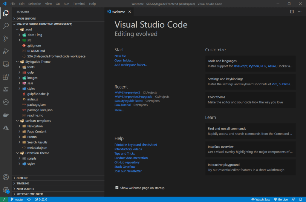 SXA Styleguide, Themes and Creative Exchange
